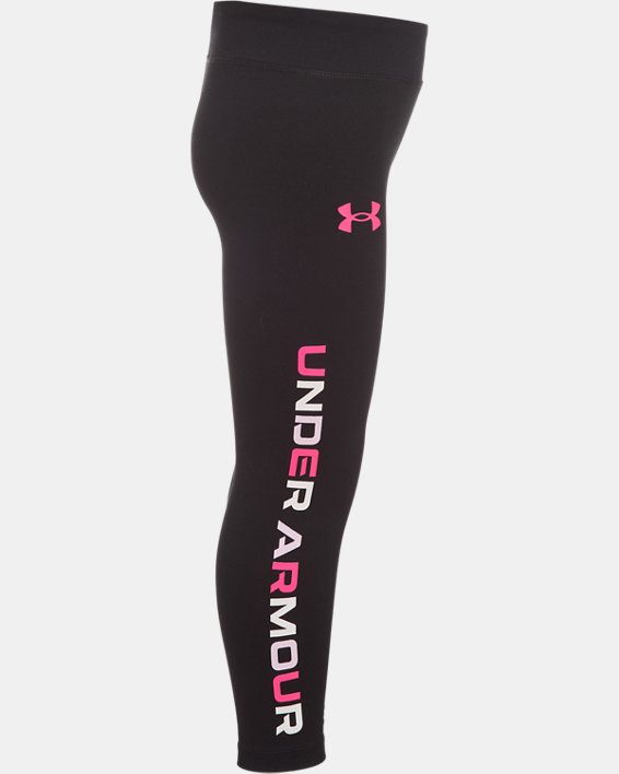 Girls' Pre-School UA Wordmark Leggings, Black, pdpMainDesktop image number 1